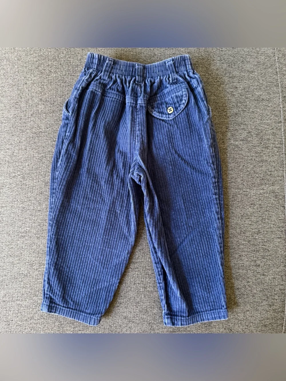 Vintage Gymboree Blue Corduroy Pull-On Pants Joggers Rainbow Tag Boy S/2T